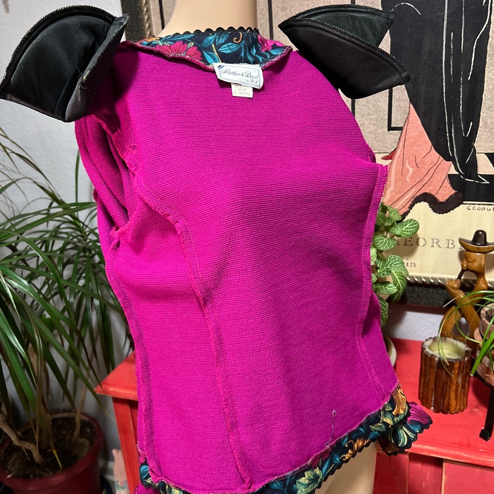 Vintage 80s Matthew & David 6 Buttons Blazer Padd… - image 8